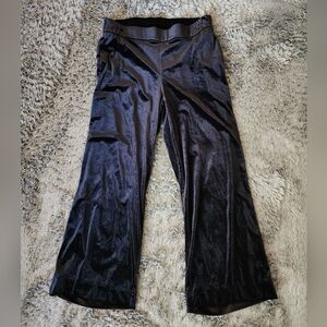 Old Navy Black Velvet Wide Leg Pants